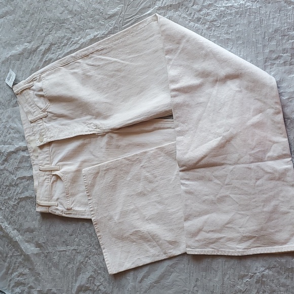 MOTHER CREAM WHITE ACT NATURAL THE HUSTLER ROLLER HEELS HIGH WAISTED JEA… - Picture 2 of 16